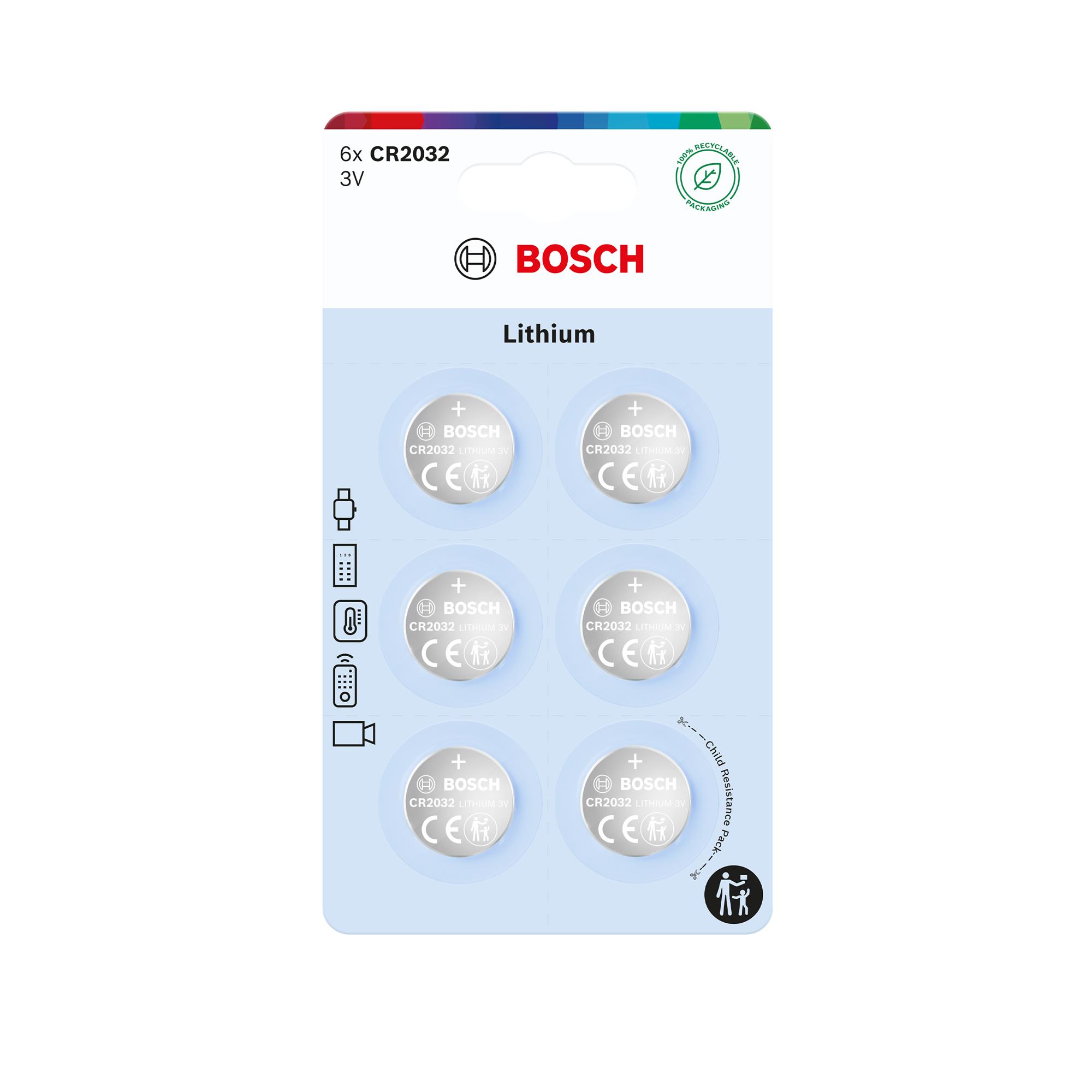 Baterie Bosch CR2032B6/00 Lithium coin CR2032 6 ks