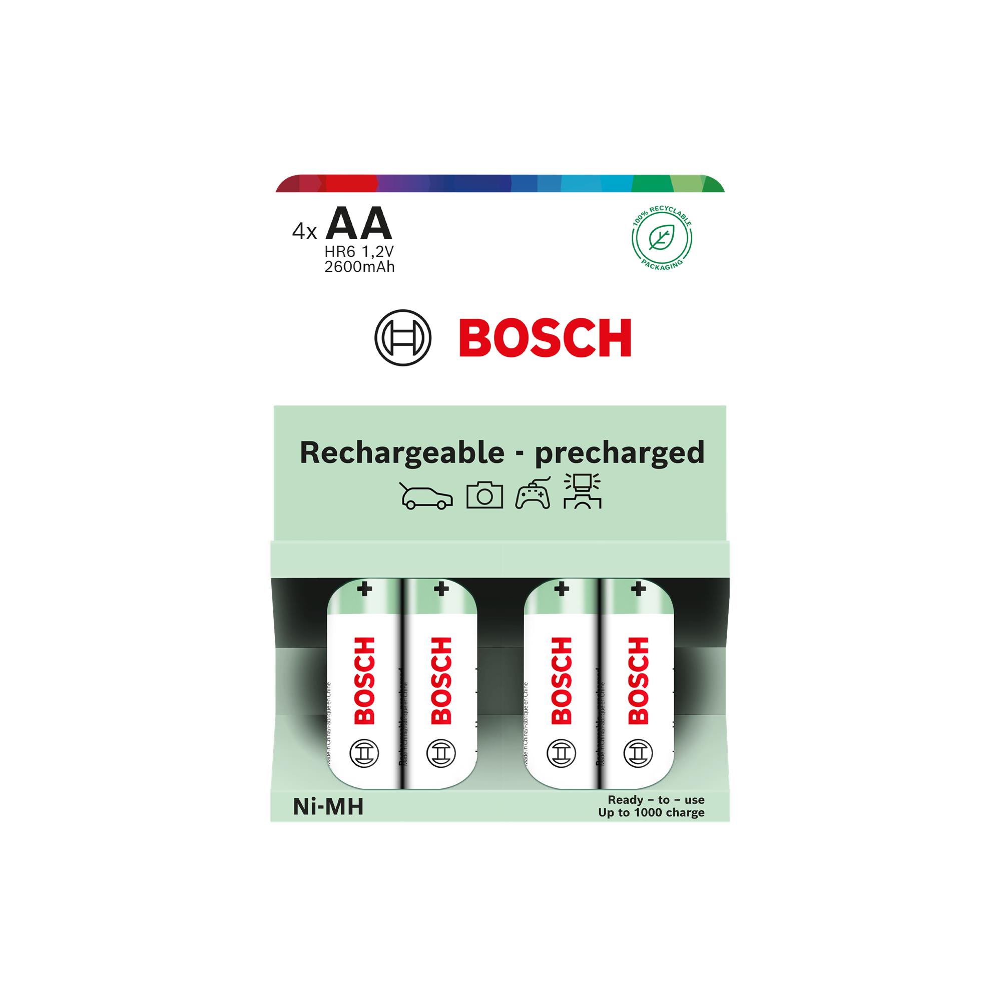 Baterie Bosch HR6B4P2600/00 Rechargeable AA 2600 mAh Precharged 4 ks