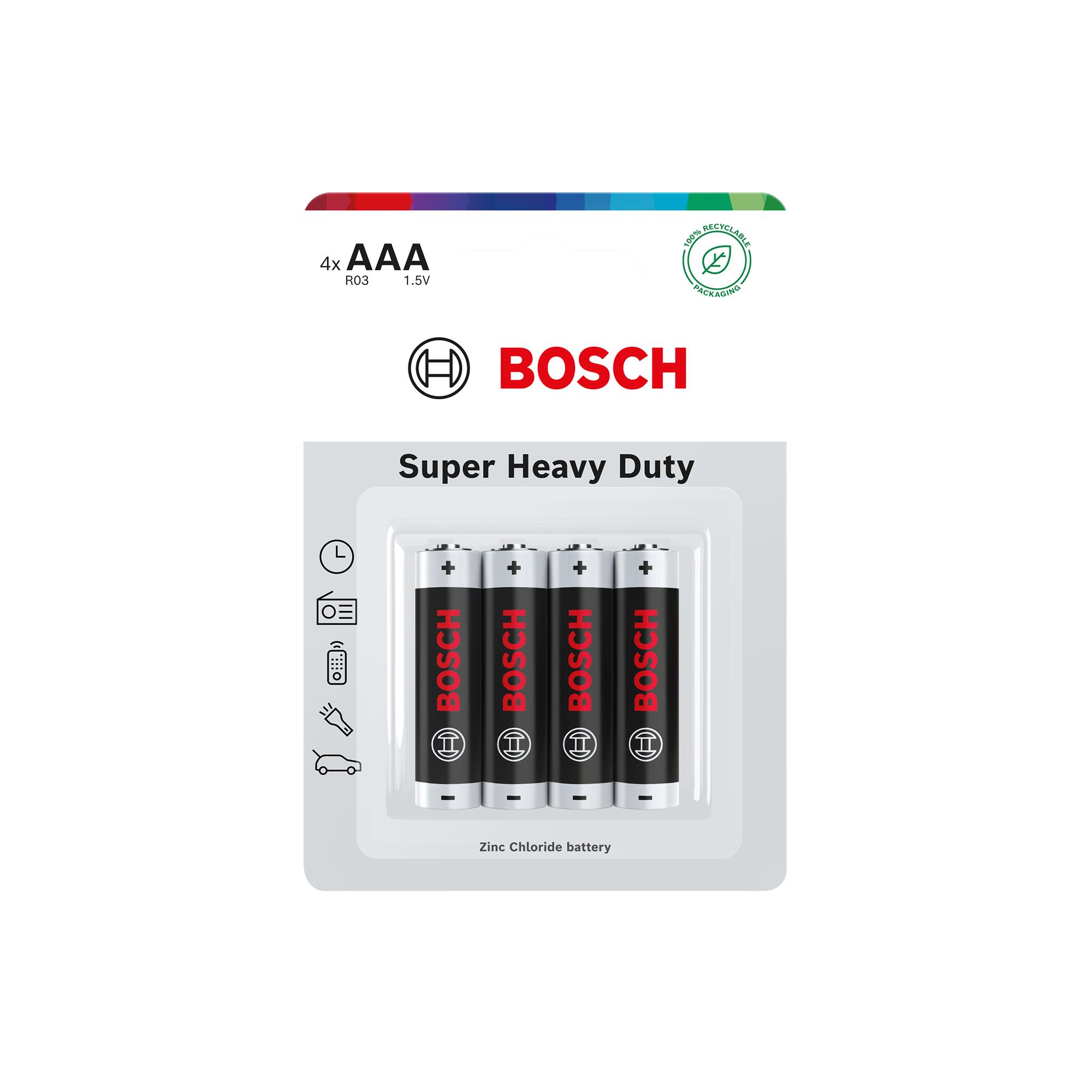 Baterie Bosch R03SHD4B/00 Super Heavy Duty AAA 4 ks