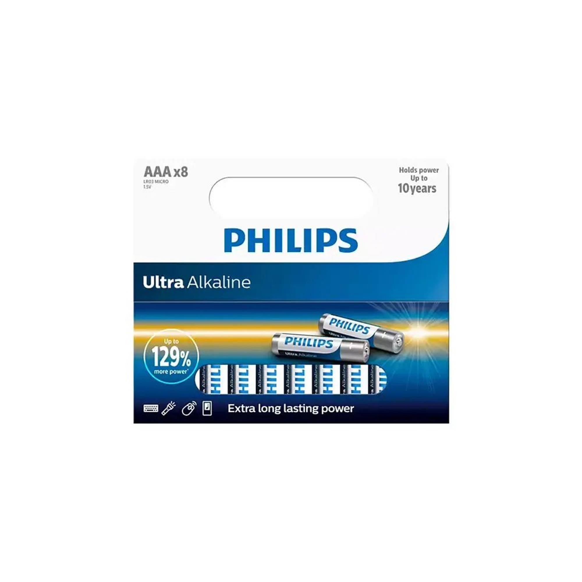 Baterie Philips LR03E8B/10 Ultra Alkalická AAA 8ks