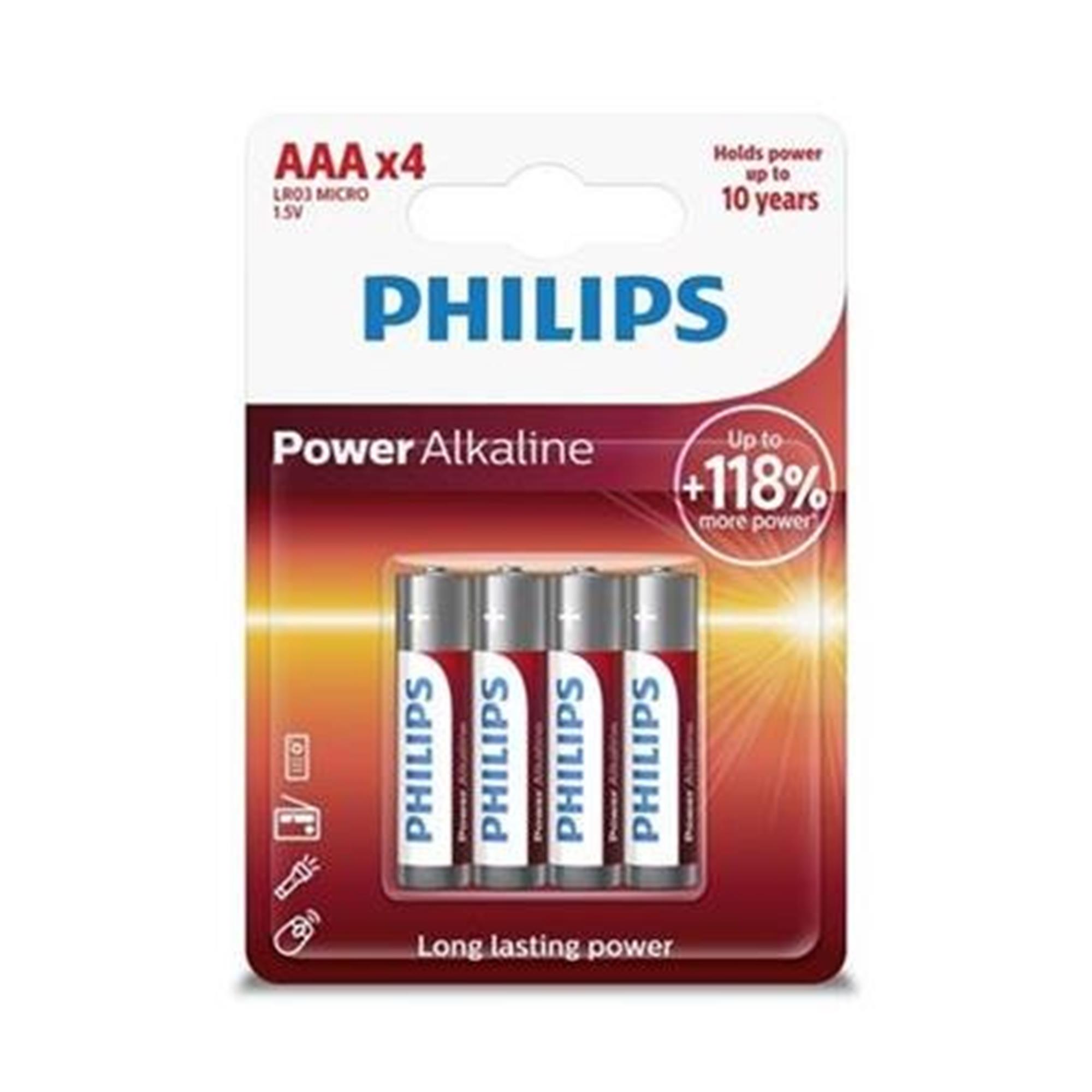 Baterie Philips LR03P4B/05 Power Alkaline AAA 4ks