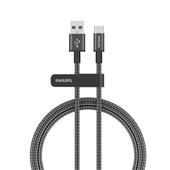 Kabel nabíjecí Philips DLC5060A/00, USB-A na USB-C, černý, 2m